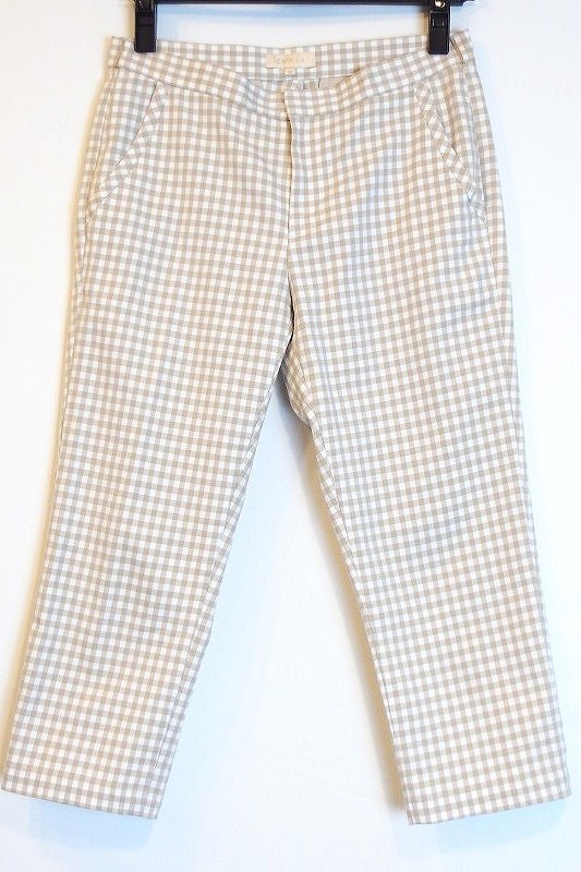 S* crawler cropped pants silver chewing gum check pattern beige nm281655522