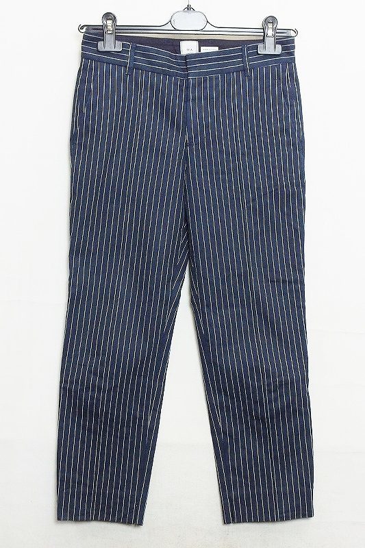 SEA cotton stripe capri pants cropped pants 0 navy ok4408191055