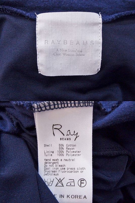 S*レイビームス Ray beams ノースリーブカットソー　裾異素材 ネイビー×ブラック系 nm4218183548_画像6