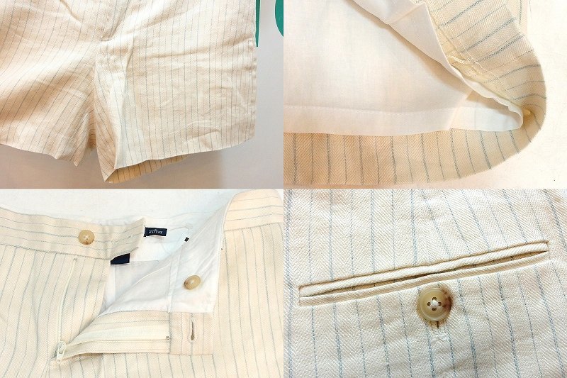 S* Ralph Lauren RALPH LAUREN полоса linen шорты женский 6 свет бежевый kz3812154582