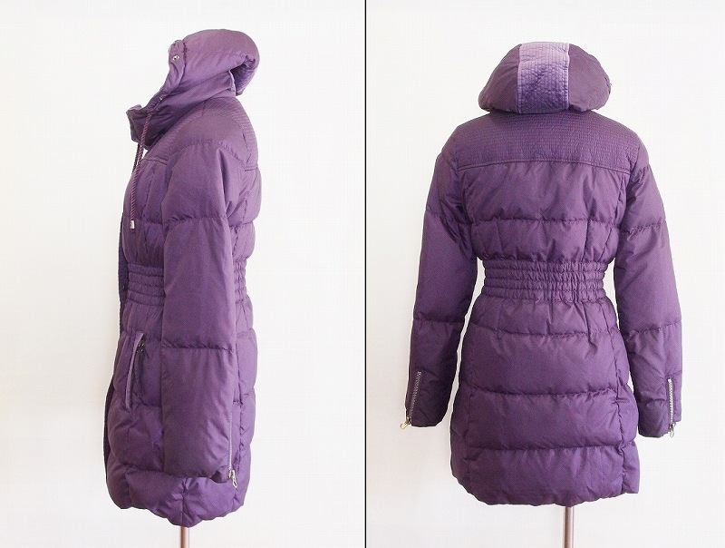 W* bargain! Juicy Couture JUICY COUTURE down coat * sleeve around dirt S purple ok4210179137