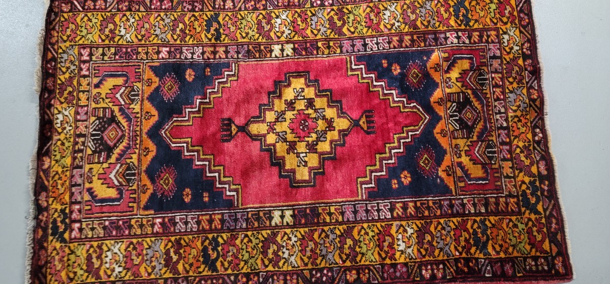 ペルシャ絨毯 パッチワーク アンティーク 222x160手織り クリーニング