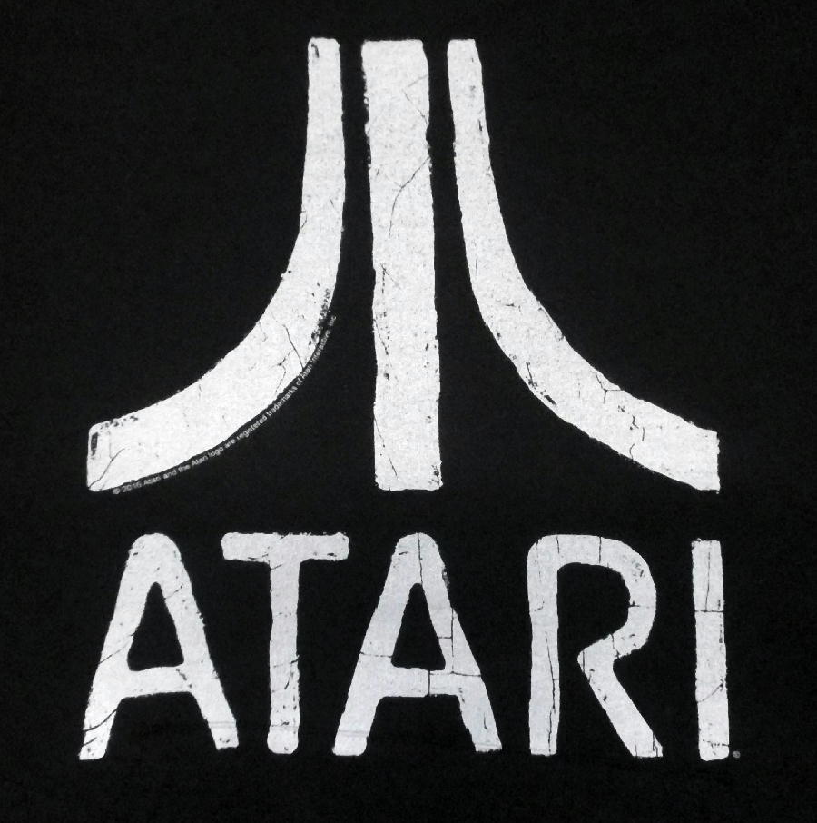 最前線の 黒 ATARI パーカ ★アタリ Vintage ゲーム パーカー 正規品 L - Logo Lサイズ