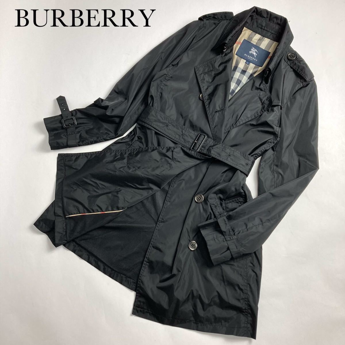 BURBERRY バーバリーロンドン ナイロン トレンチコート レディース 40-