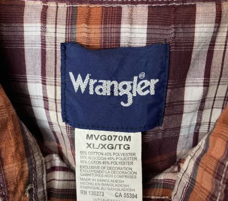 グッドデザイン！Wranglerレトロチェック ビッグサイズ ウエスタンシャツの画像7