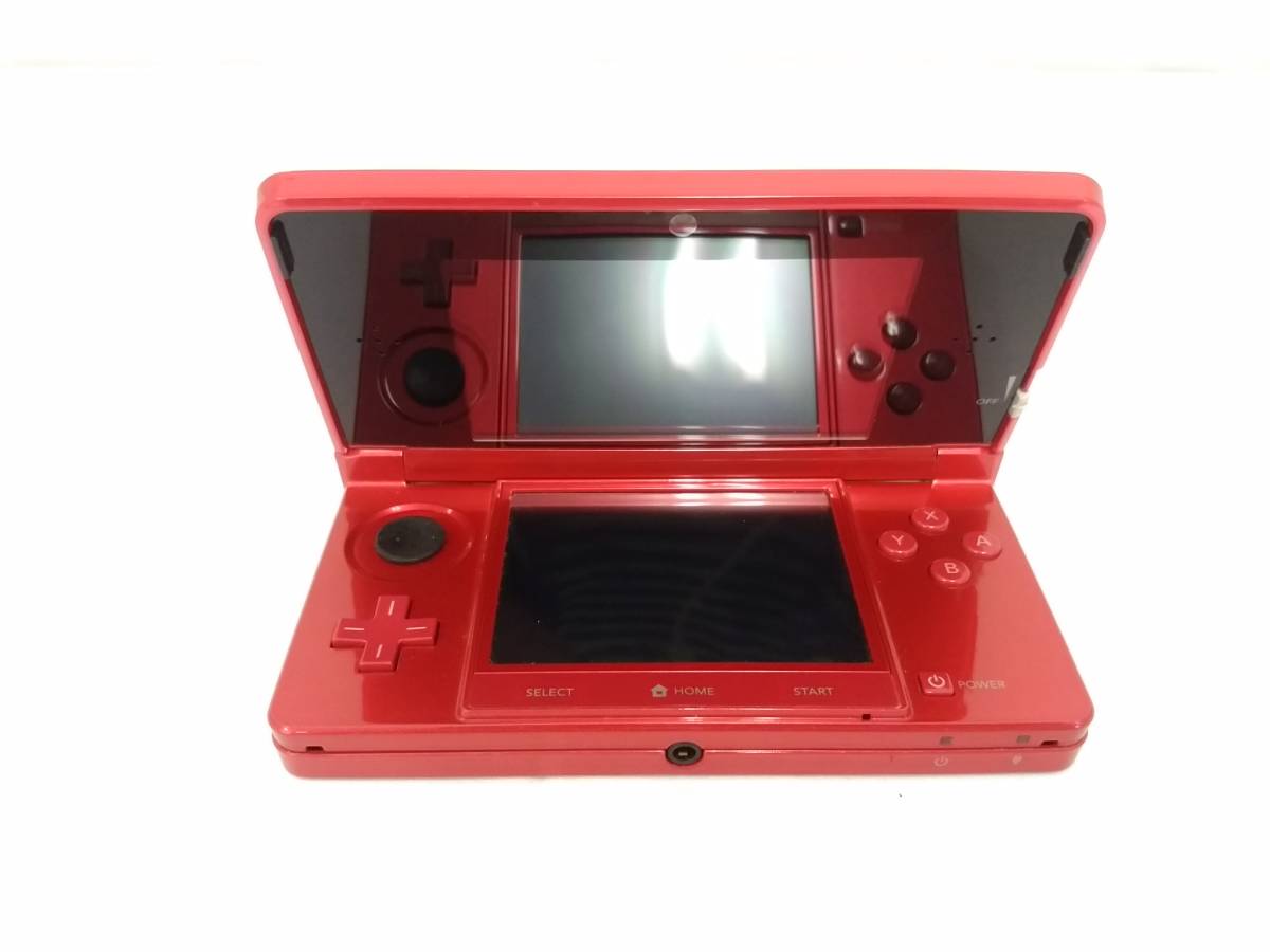 【美品】Nintendo 任天堂 3DS CTR-001 ゲーム機本体/携帯用/約7.5×13.5×2cm/レッド/SD  4GB付き/タッチペン付き/LNC21