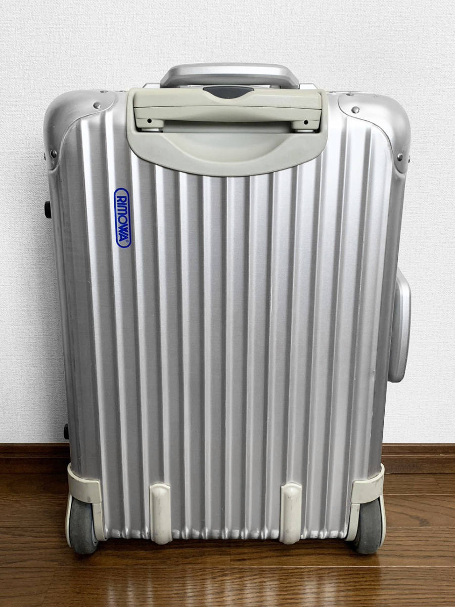 RIMOWA スーツケース 92952 シルバー 2輪 青ロゴ-