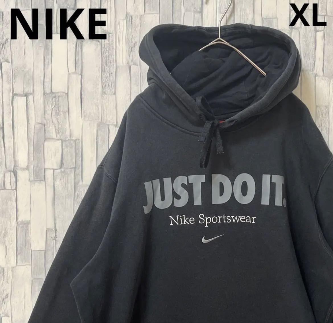 NIKE ナイキ パーカー スウェット XL 長袖 ビッグロゴ 刺繍ロゴ