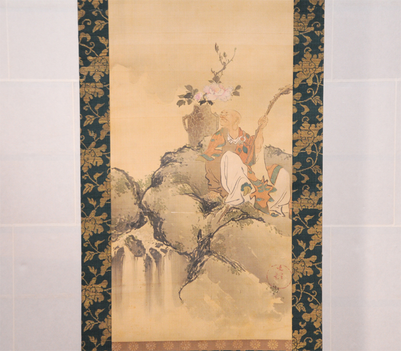 Yahoo!オークション - 【真作】酒井抱一「羅漢観瀑図」軸 掛軸 Yahoo!オークション - 【真作】酒井抱一「羅漢観瀑図」軸 掛軸