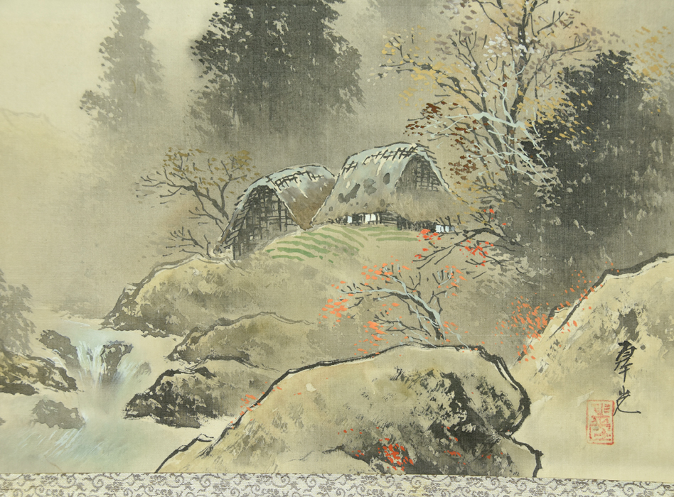 Yahoo!オークション - 【真作】 福田翠光(作)「秋景」 軸 掛軸 Yahoo!オークション - 【真作】 福田翠光(作)「秋景」 軸 掛軸