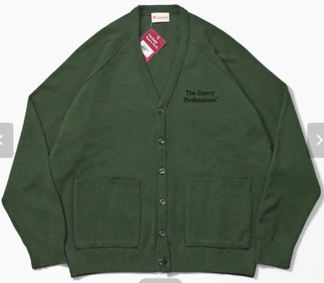 Ennoy BUTTON CARDIGAN BLACK Lサイズ カーディガン | myglobaltax.com