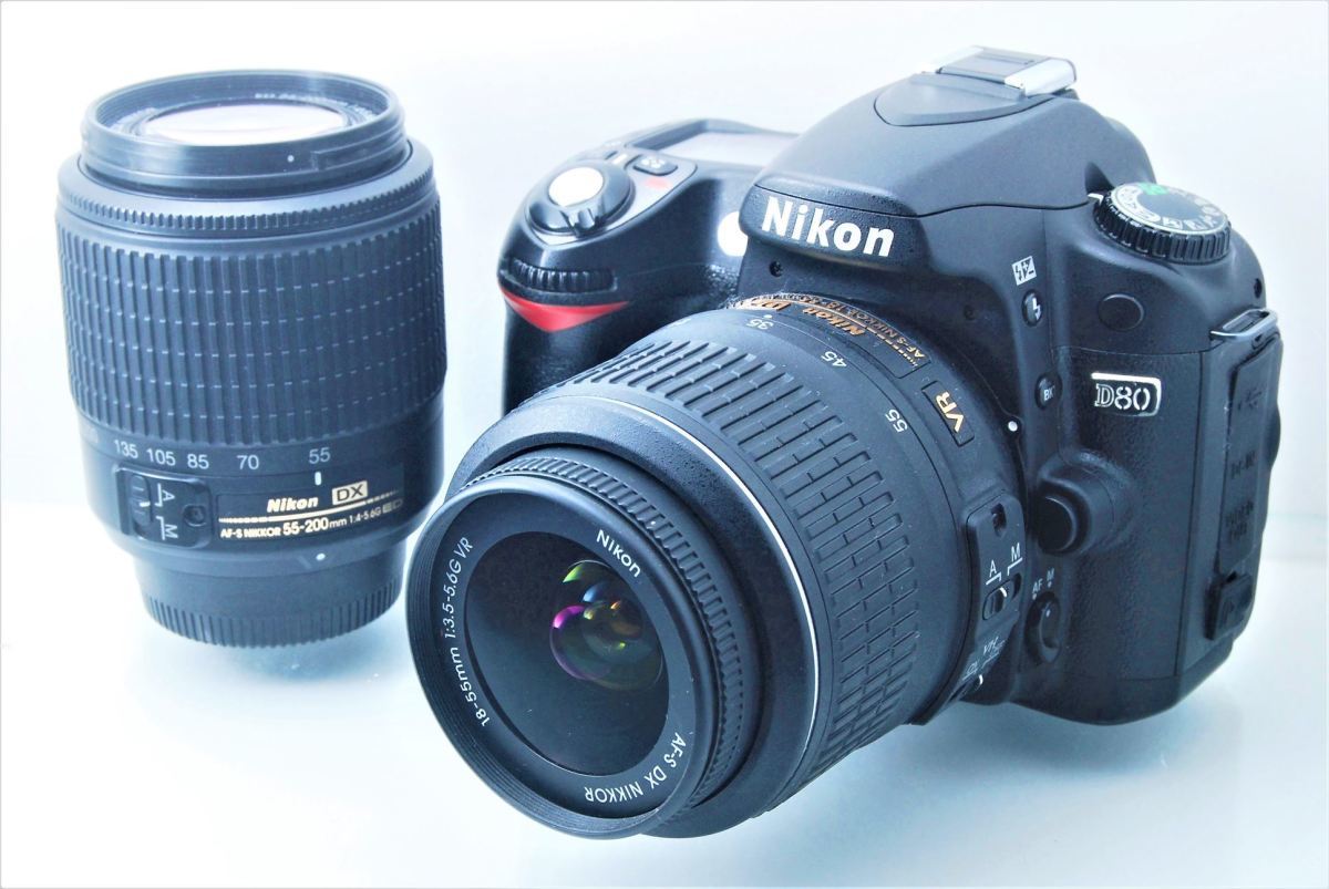 一眼レフカメラ 初心者  一眼レフ Nikon D80 ダブルレンズキット 整備 センサークリーニング【】【送料無料】