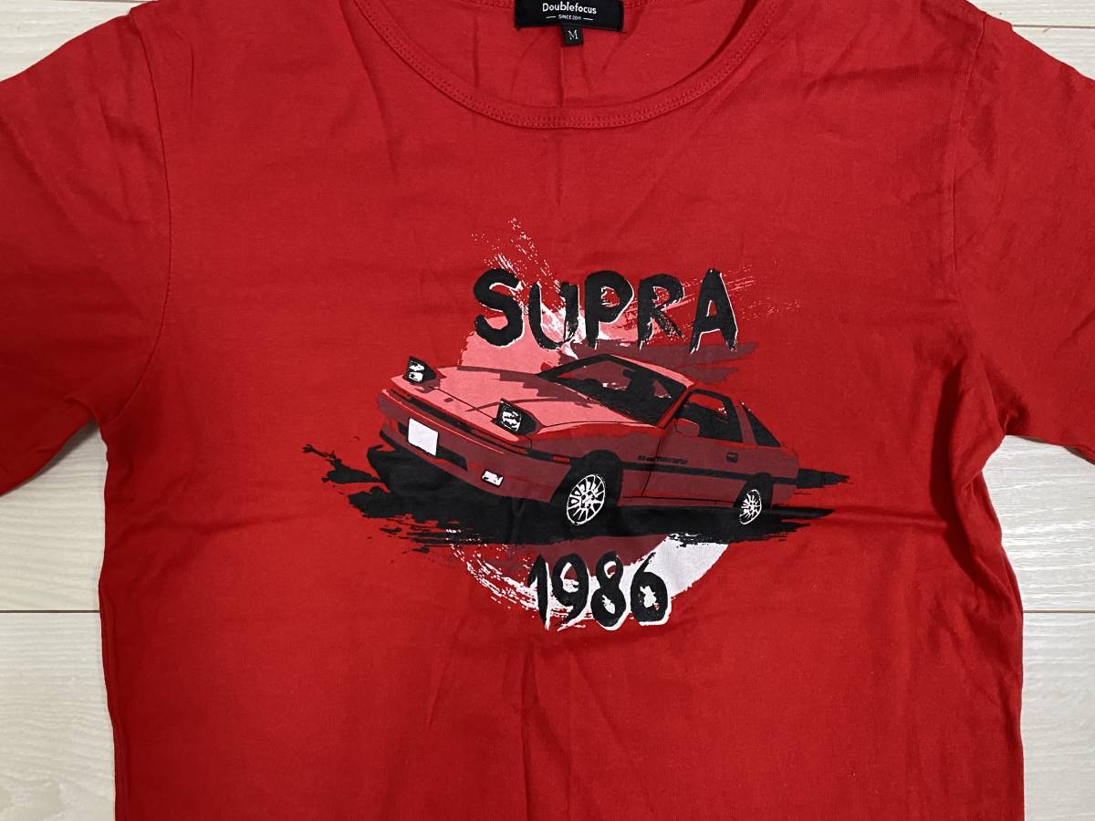 ★ダブルフォーカス 半袖Tシャツ トヨタ スープラ 1986 メンズ Mサイズ 赤★