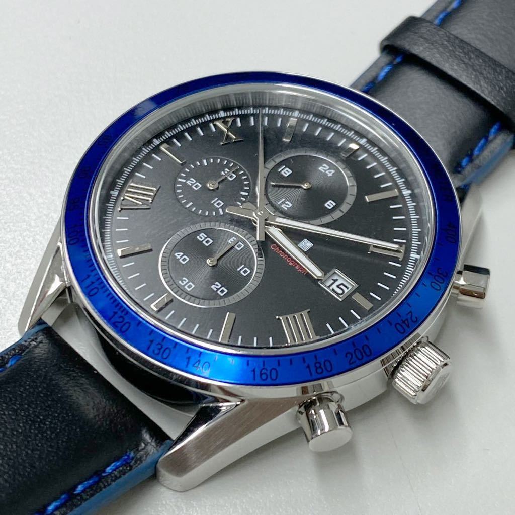 Salvatore Marra サルバトーレマーラ メンズ腕時計　クロノグラフ 42mm SM19108-SSBKBL ブラック 新品未使用