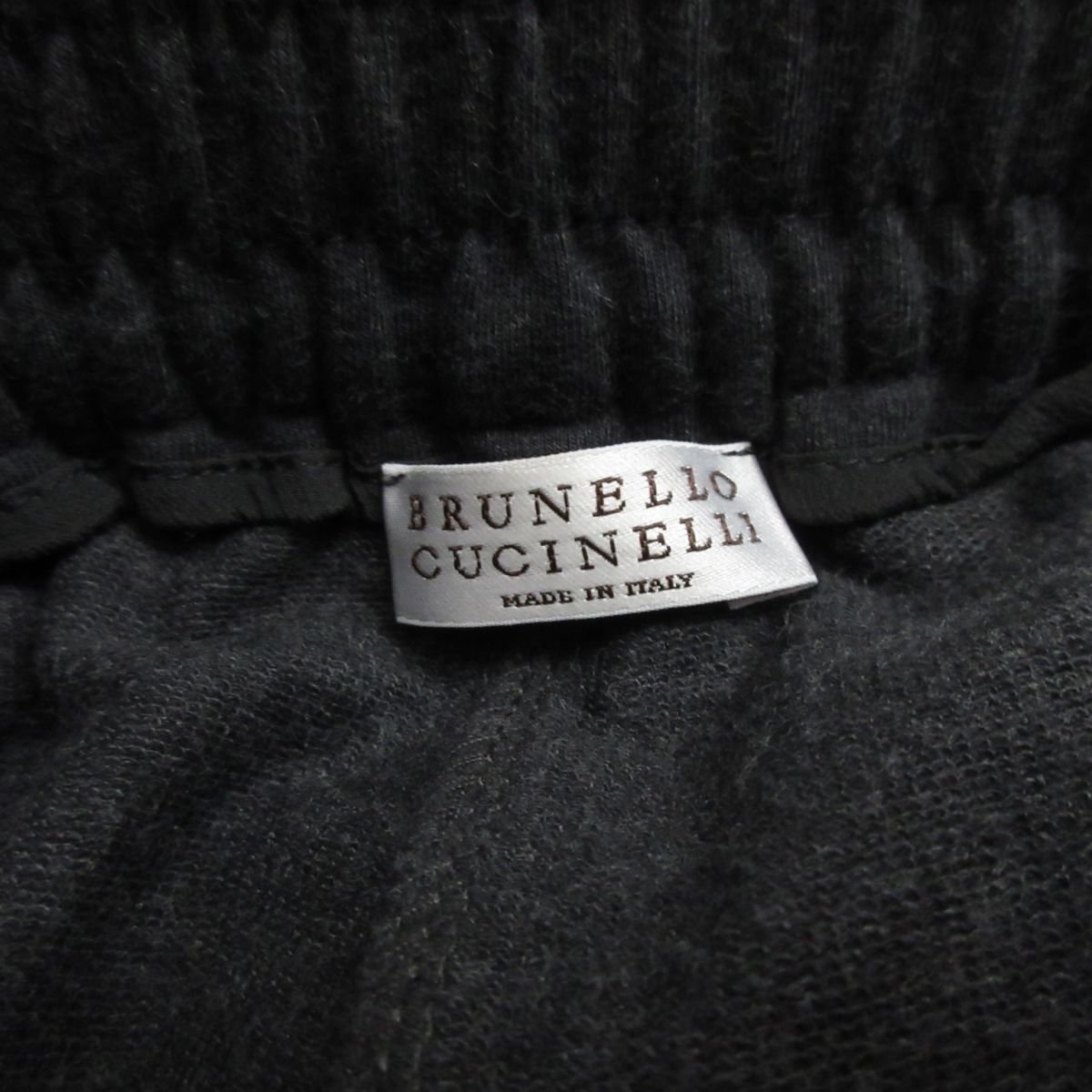 美品 19AW BRUNELLO CUCINELLI ブルネロクチネリ モニーレ装飾 スウェットパンツ イージーパンツ サイズM チャコールグレー_画像5