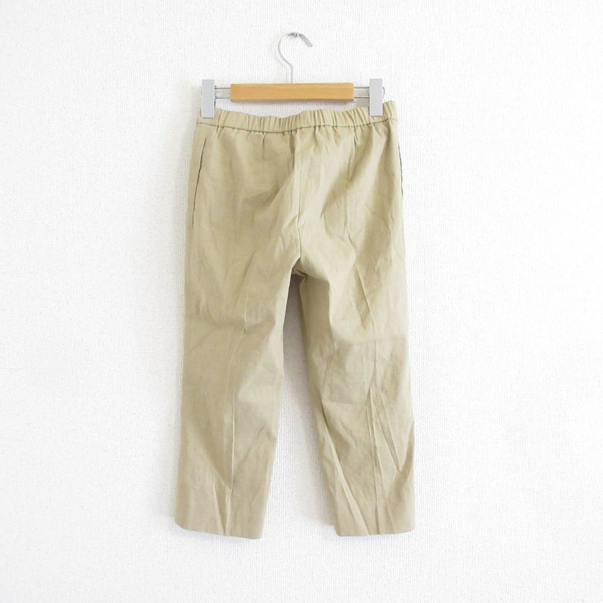 新品 未使用 19SS Theory セオリー BASIC.PULL.ON.PANT ストレッチ リネンブレンド センタープレス イージーパンツ XX0 ベージュの画像2