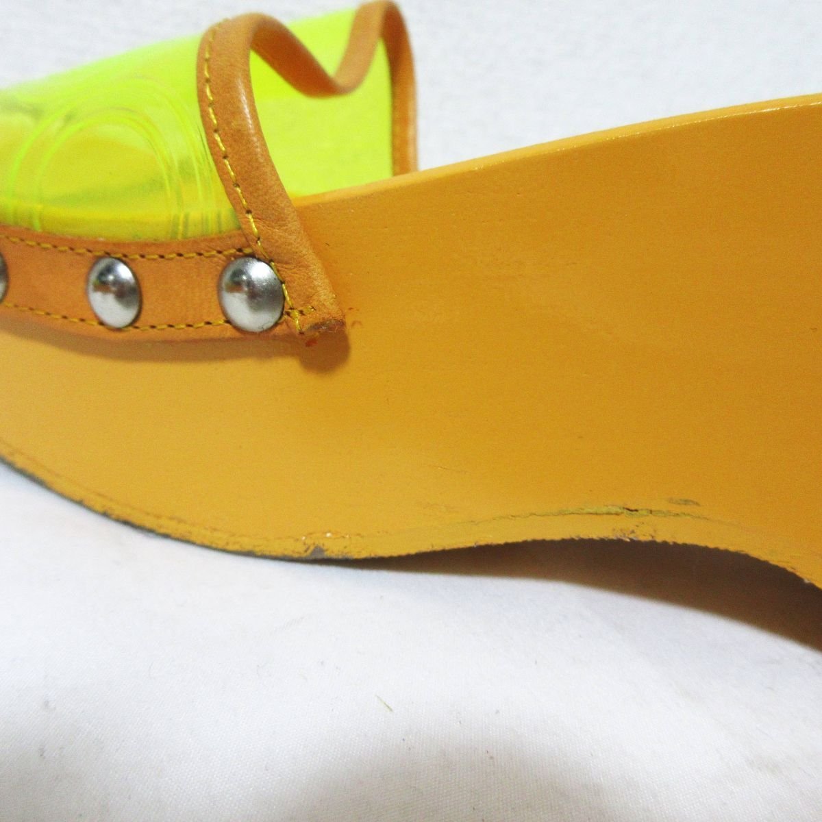  прекрасный товар DOLCE&GABBANA Dolce & Gabbana Logo прозрачный толщина низ сандалии orange × желтый 