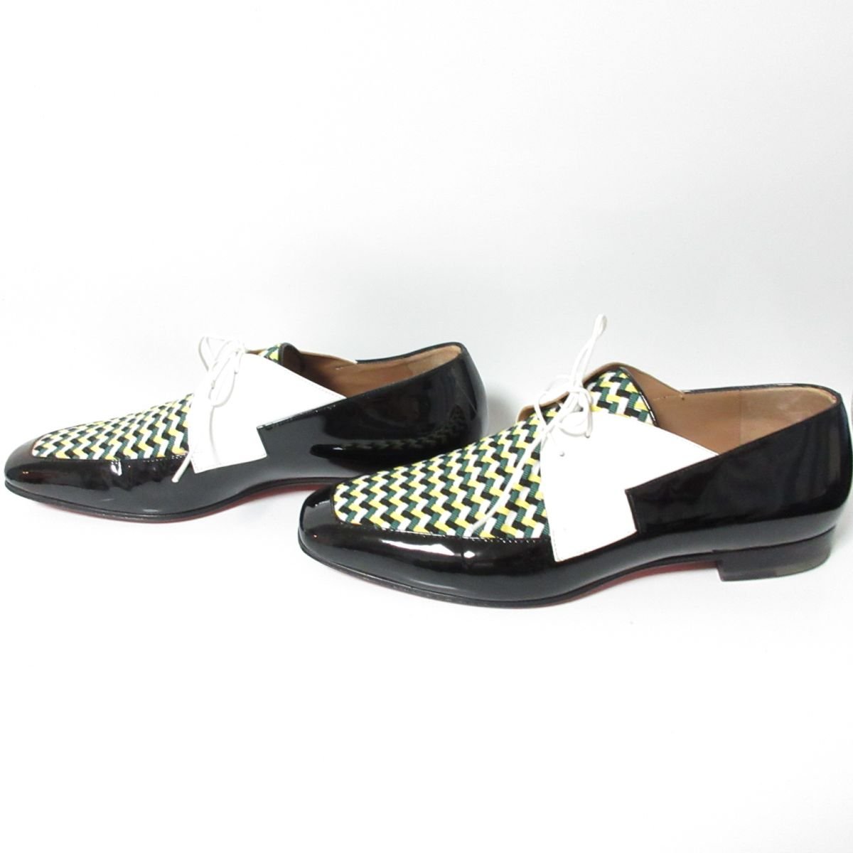 美品 Christian Louboutin クリスチャンルブタン エナメル レース