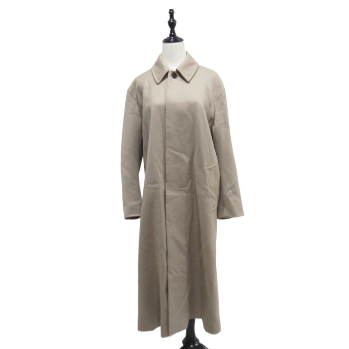  new goods unused BLAMINKbla mink wool oversize long turn-down collar coat 7925-299-0158 36 S rank beige regular price 231000 jpy 