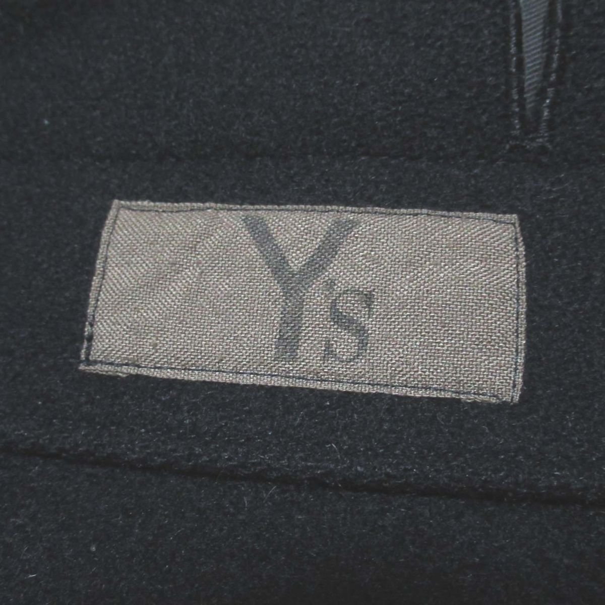 美品 最初期タグ Y's ワイズ ヨウジヤマモト 80s ヴィンテージ ウール オーバーサイズ ステンカラーコート ロングコート 黒 ブラック C0304_画像8