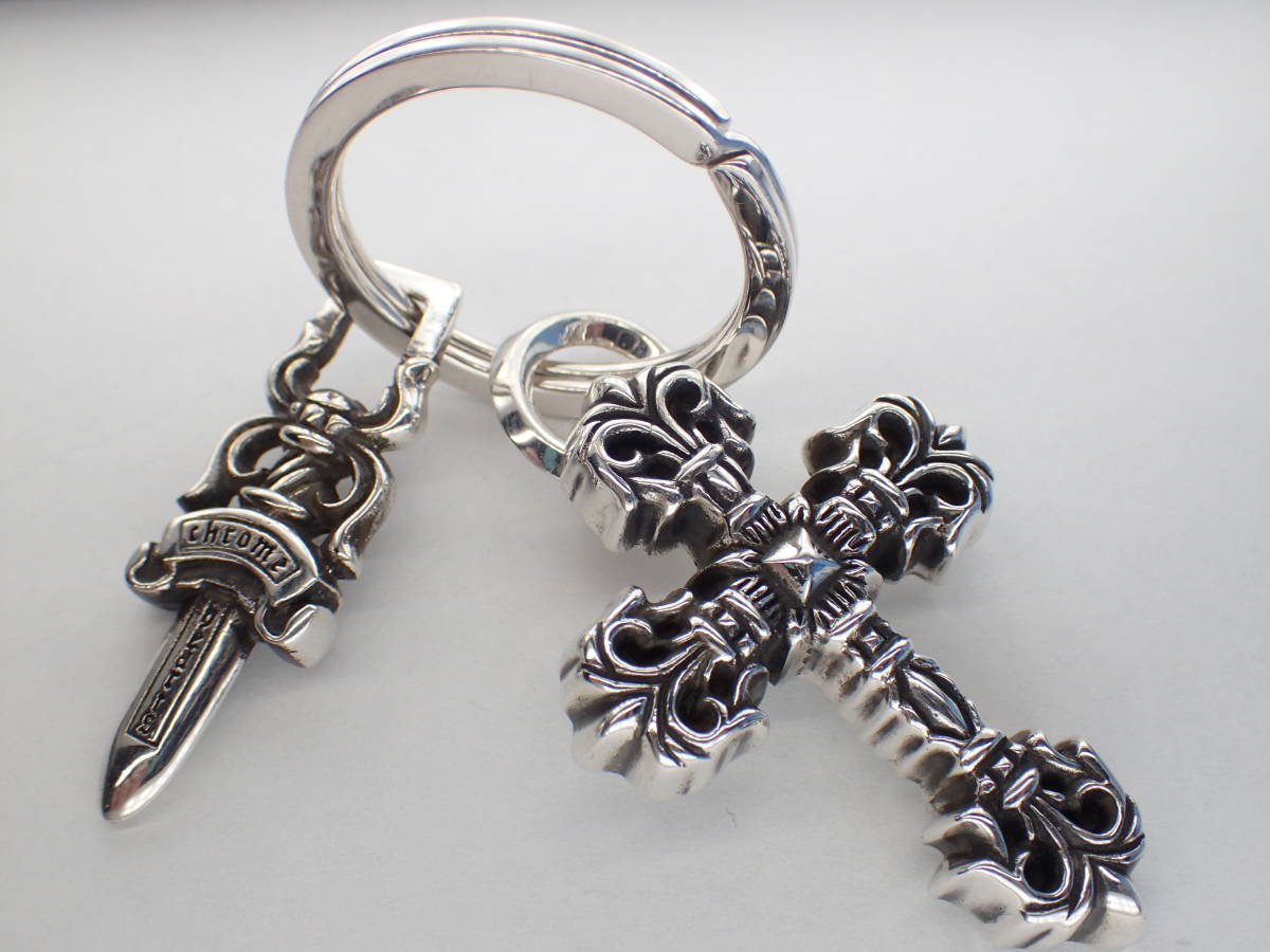 正規品CHROME HEARTS ☆フィリグリーダガーキーリング【33g