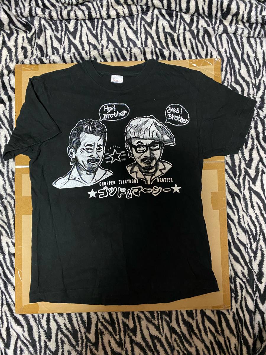 COOLS佐藤秀光 田代まさし 半袖Tシャツ 手描き風プリント チョッパー