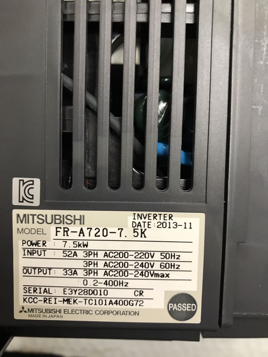 新品未使用三菱電機 MITSUBISHI インバーター FR-A720-7.5K動作保証 3