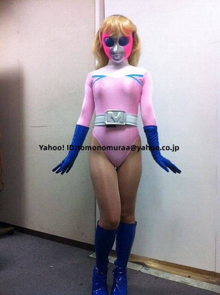 GIGA ヒロイン レオタードセクシー女戦士 コスプレ衣装+靴+ 仮面 超光沢
