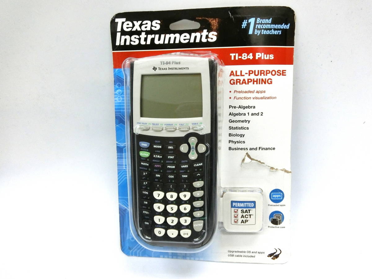 新品】Texas Instruments TI-84 Plus CE グラフ電卓 ブラック Pack 2