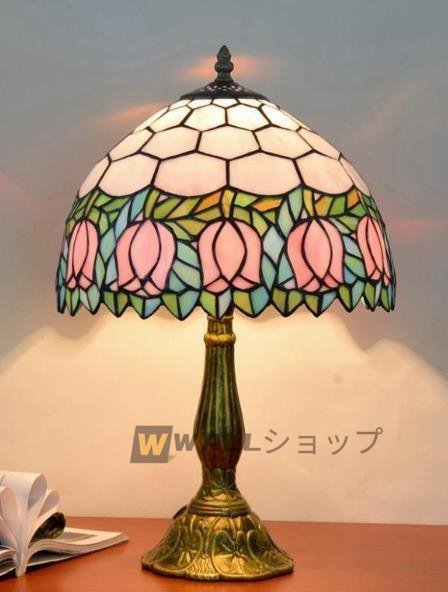 超人気★高級感満載！ ステンドランプ ステンドグラス アンティーク 花柄 レトロな雰囲気がおしゃれ ティファニー 照明ランプ