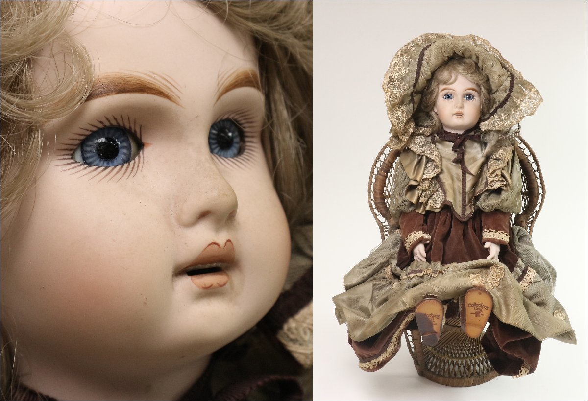 Collectors Doll コレクターズドール ビスクドール TRADE C MARK CD-102 JUMEAU ジュモー 椅子付 アンティーク 西洋人形