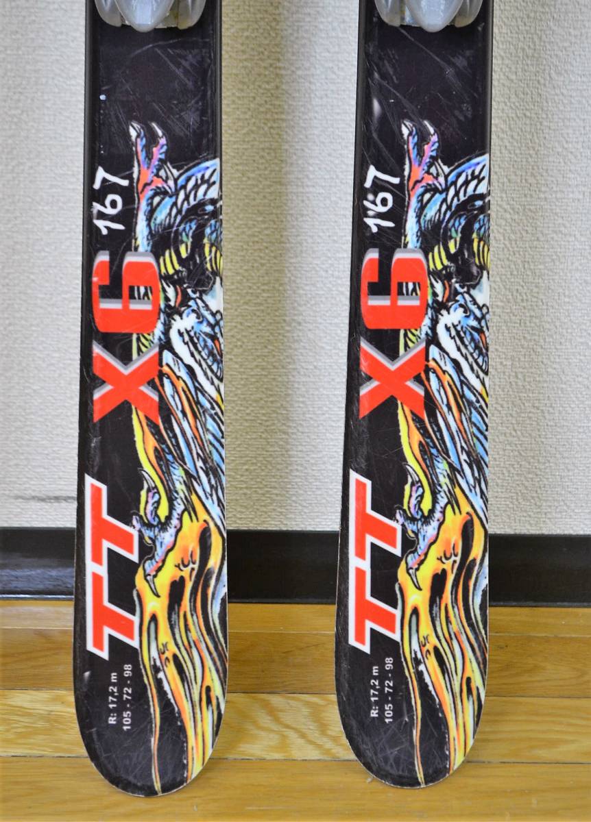 レア 超軽量 167cm ツインティップスキー PALE TT X6 LOOK NOVA TWIN TIP フリーライド パーク パイプ スキー_画像4