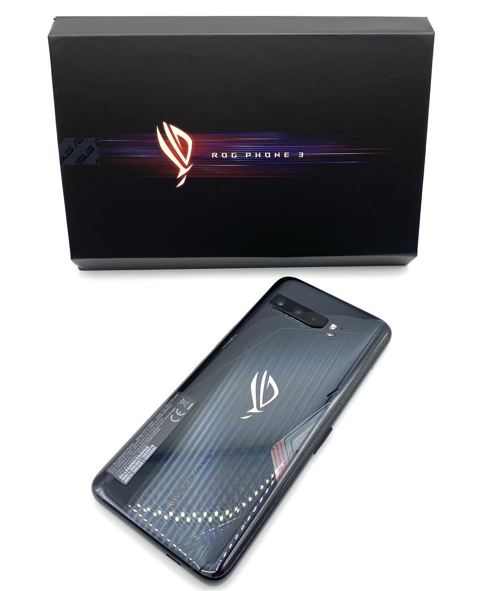 ジャンク ASUS ROG Phone 3 ZS661KS BK512R12 本体 メモリー12GB ストレージ512GB ブラックグレア SIMフリー 5G DSDV ゲーミングスマホの画像1