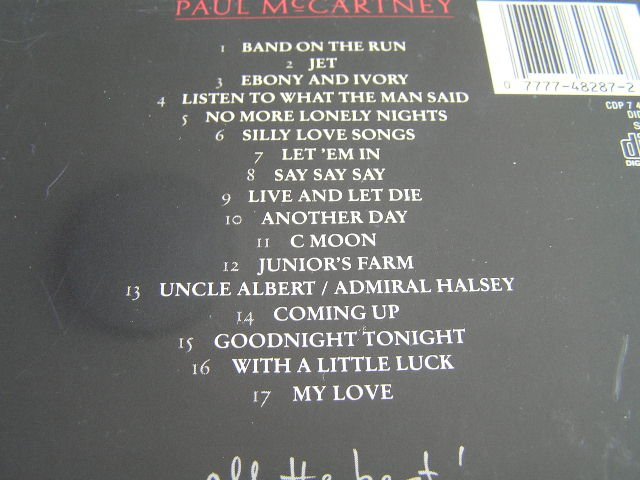【JR303】《ポール・マッカートニー / Paul McCartney》All The Best & Band On The Run - 2CD_画像3