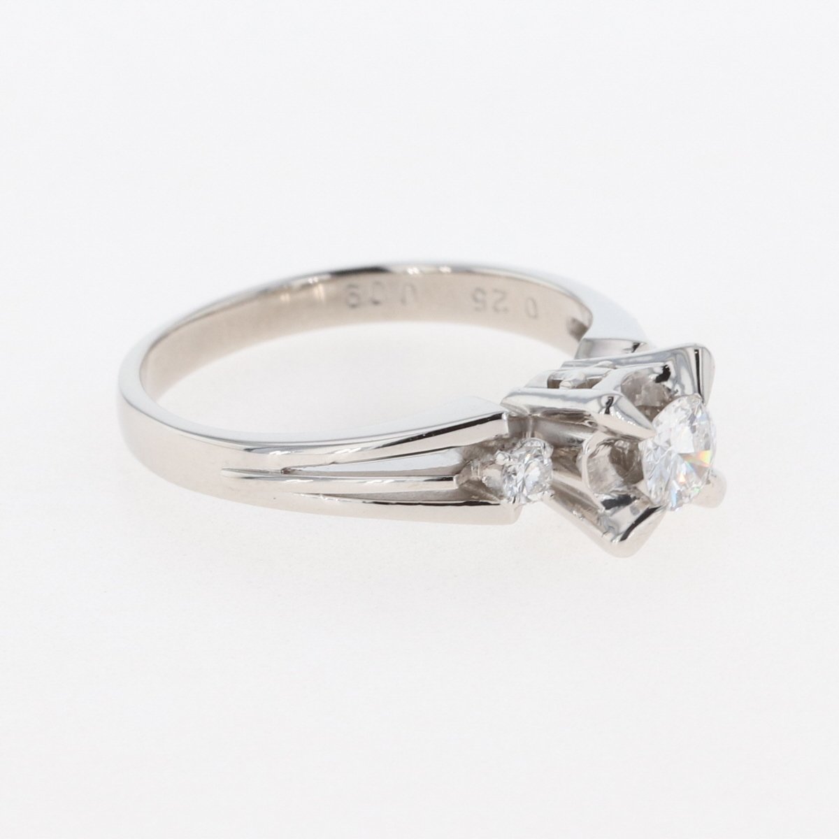 ダイヤモンド デザインリング プラチナ 指輪 メレダイヤ リング 12号 Pt900 ダイヤモンド レディース 【】 - 7