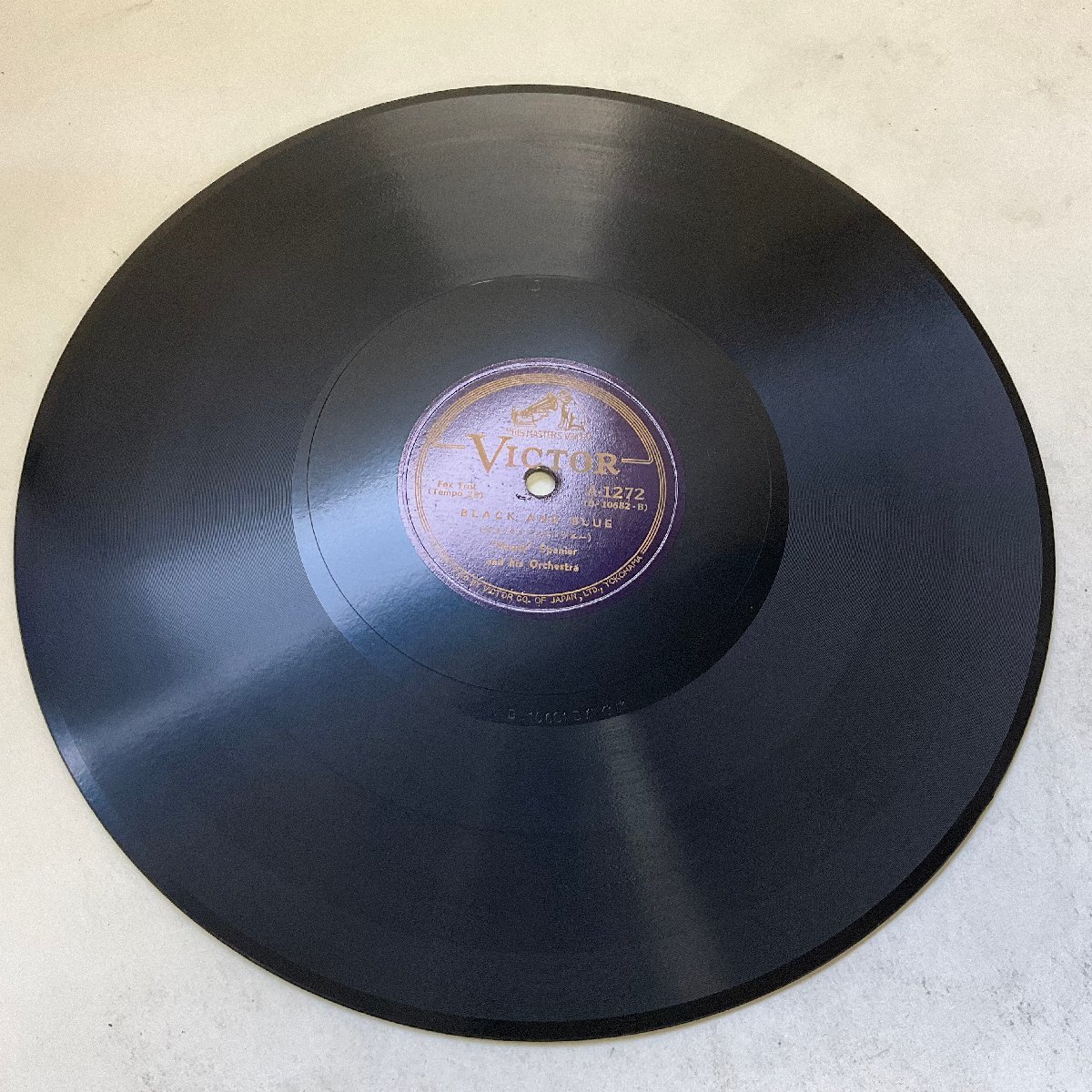 SP盤レコード ダイナ/ブラックアンドブルウ BLACK AND BLUE マグシー・スパニア MUGSY SPANIER JAZZ カード付/VICTOR A-1272 SP285の画像4