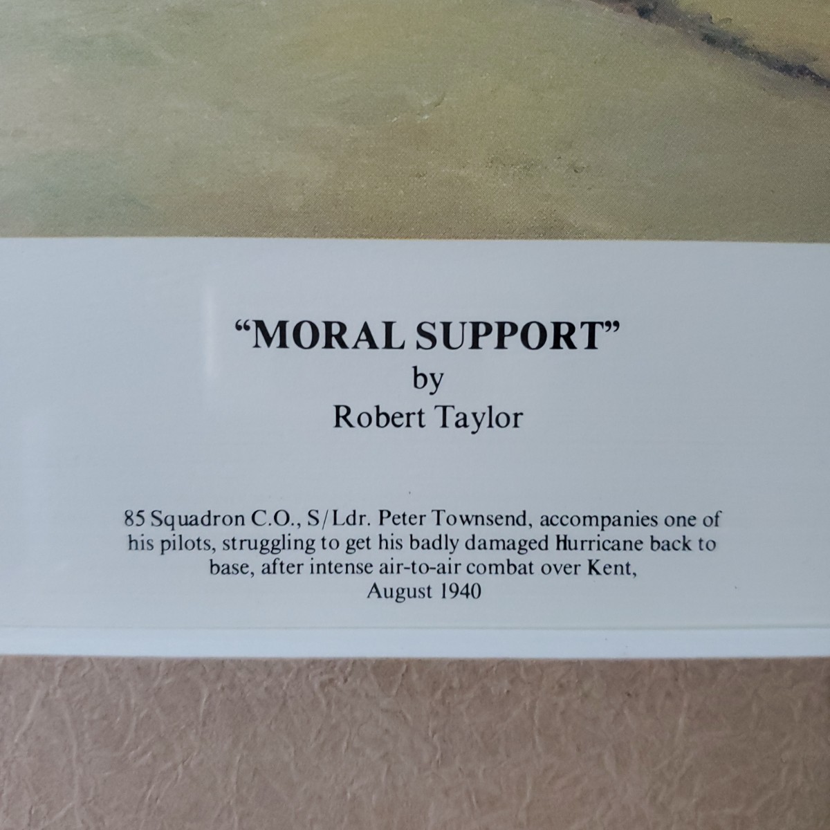【お宝】航空　絵画　ロバート・テイラー　モラル・サポート　Robert Taylor　MORAL SUPPORT_画像2