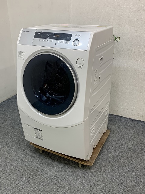 シャープ/SHARPドラム式洗濯乾燥機 ES-H10B-WL プラズマクラスター 洗濯10kg/乾燥6kg ホワイト系 2018年製 家電 店頭引取歓迎 R6941)