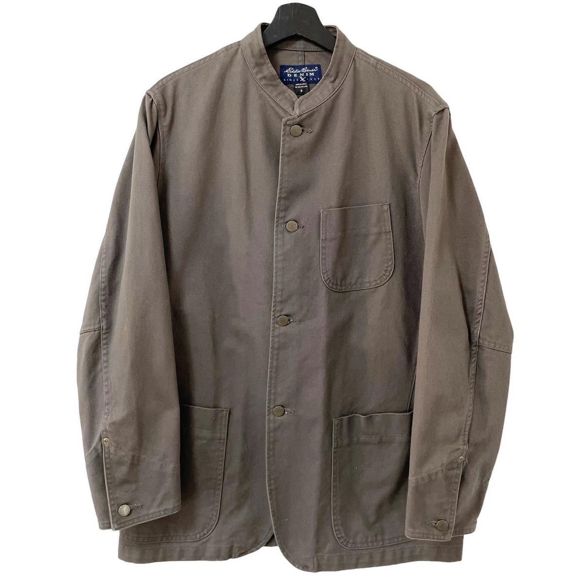 ■激レア■00s 日本製 EDDIE BAUER スタンドカラー カバーオール L エディーバウアー 立ち襟 ジャケット 80s 90s USA製 ビンテージ_画像1