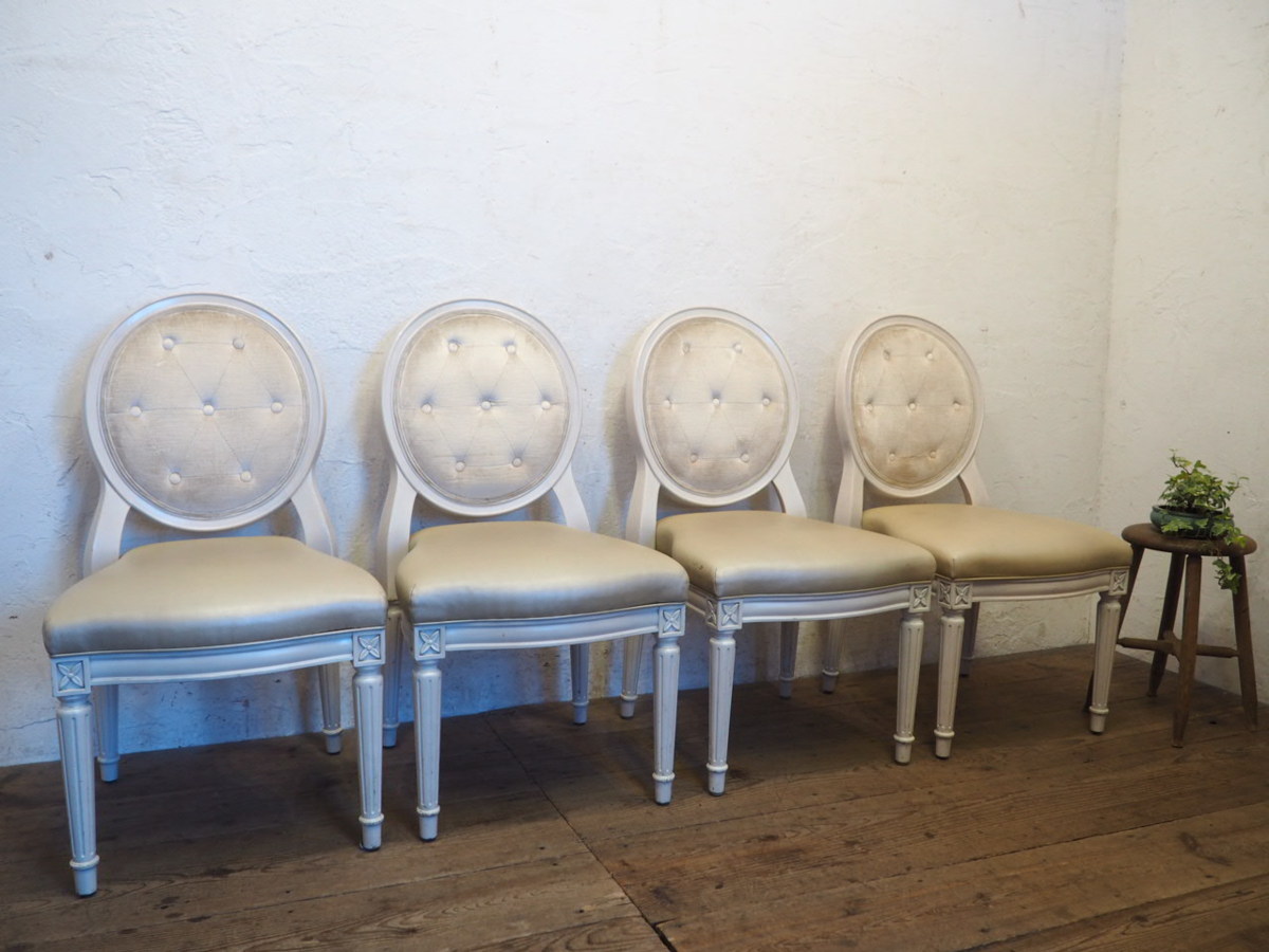 夜空 フランス ビンテージ French Vintage Chairs 4脚セット | www 