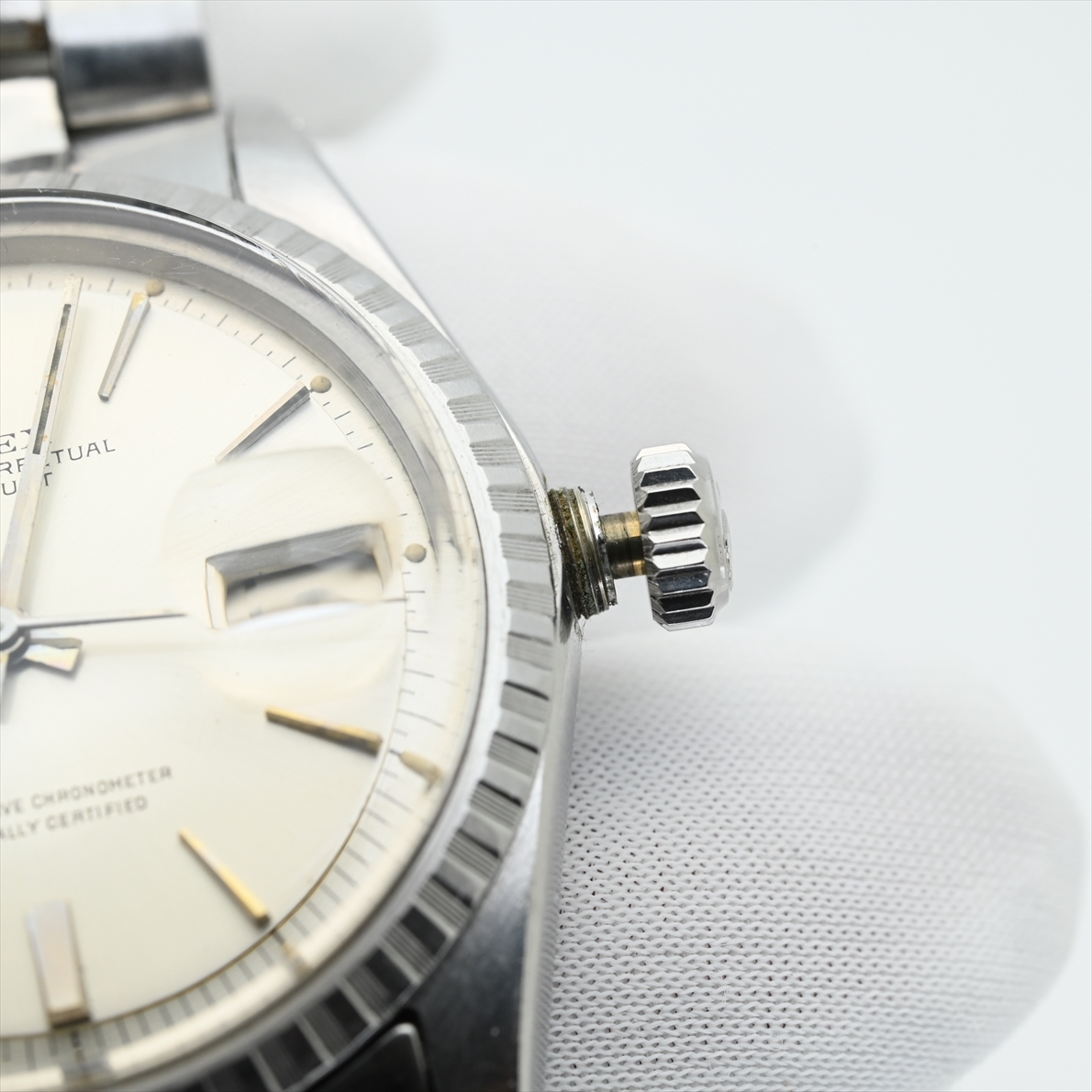 ロレックス/ROLEX●1965年製造 デイトジャスト 変わりベゼル 動作品 REF.1601 CAL.1530 純正ベルト メンズ腕時計 自動巻き アンティーク_画像5