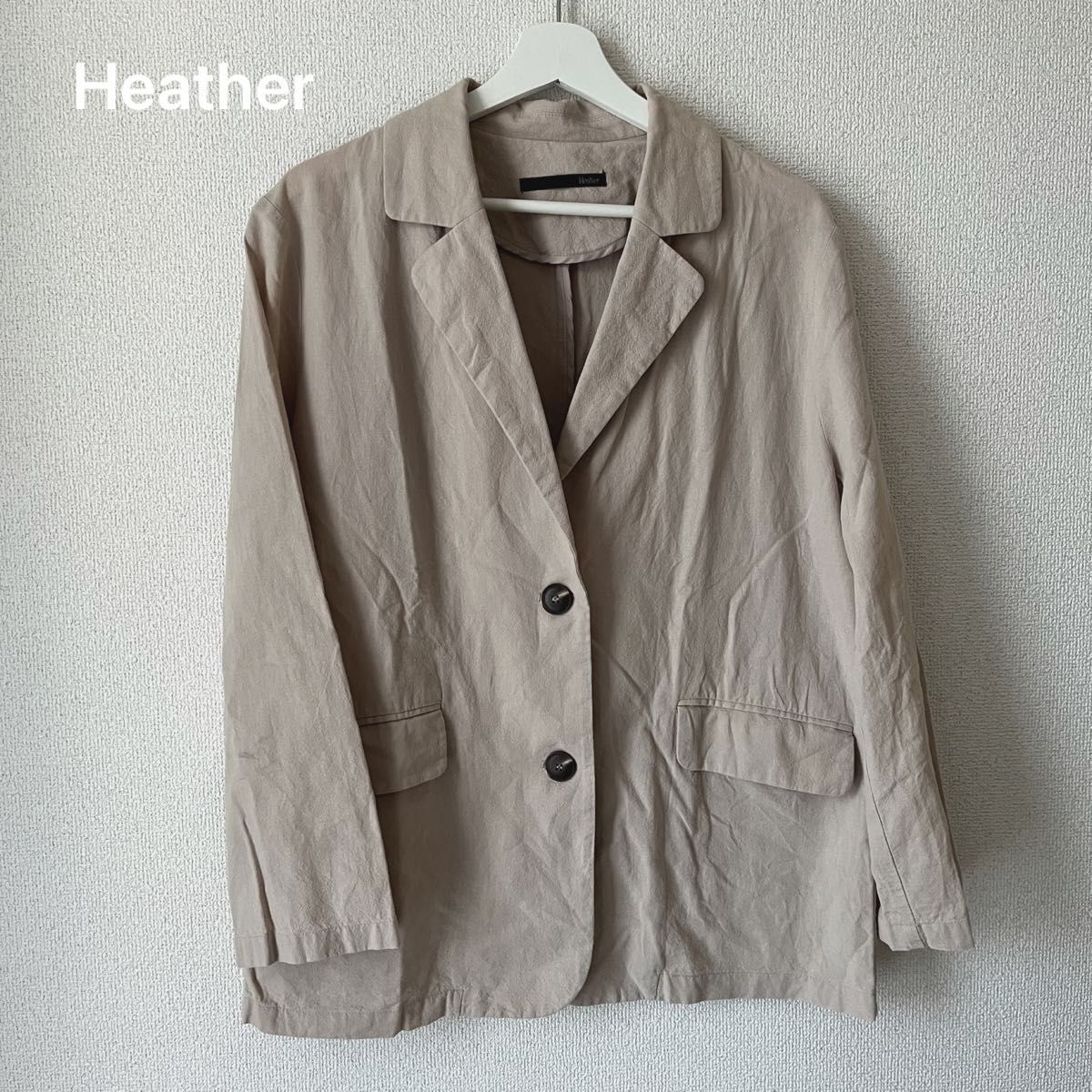 Heather   テーラードジャケット　ベージュ　ジャケット　アウター