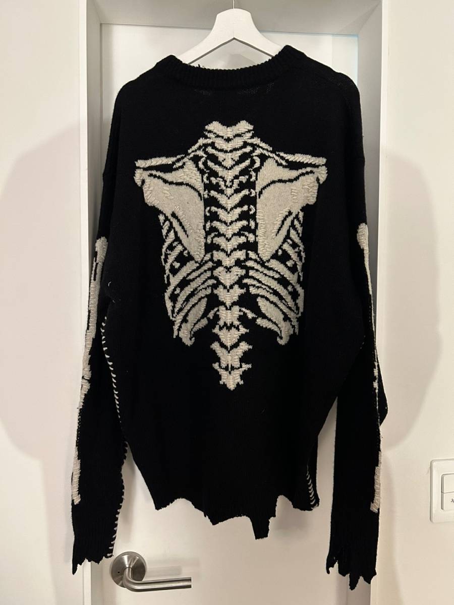 SAINT MXXXXXX SAINT MICHAEL X VLONE BONE WOOL KNIT XL