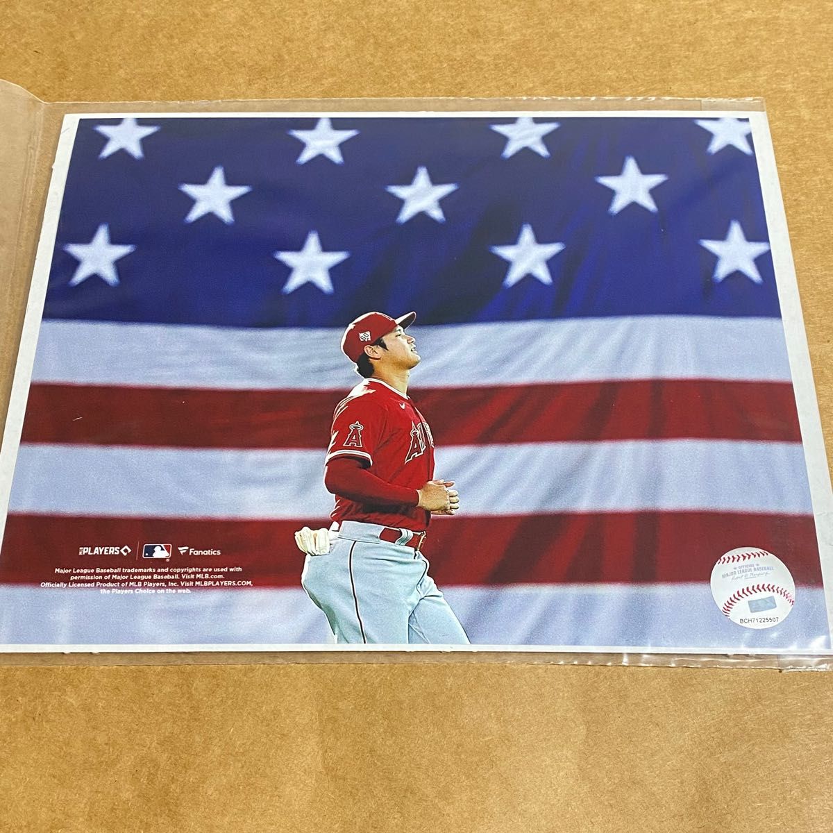【正規ライセンス商品】大谷翔平選手　アメリカンフラッグ　公式フォト写真MLB メジャーリーグ　エンゼルス