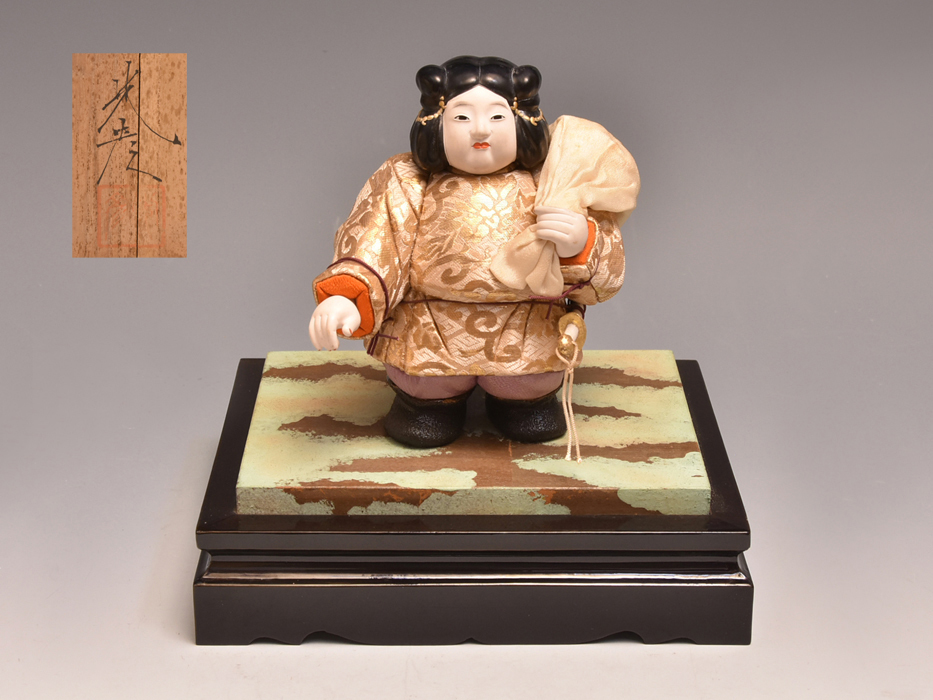 野口光彦(作)大国主 共台 共箱 昭和8年作 大型逸品作 浅原革世氏旧蔵品