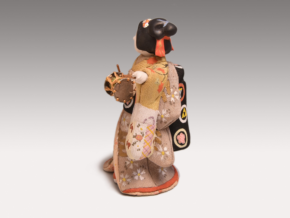  название река весна гора битва передний произведение [. лист ] Edo куклы kimekomi вместе коробка Showa первый период японская кукла .. кожа .. старый магазин. товар y1674