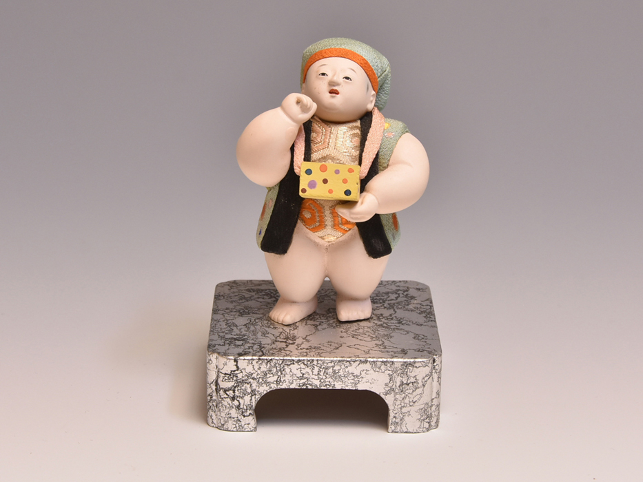  название река весна гора битва передний произведение [ река открытие ] Edo куклы kimekomi вместе коробка Showa первый период японская кукла .. кожа .. старый магазин. товар y1710