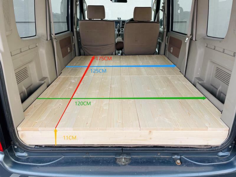 車中泊 車旅 ベッドキット無垢材自作 DA64W スズキ エブリイワゴン工具