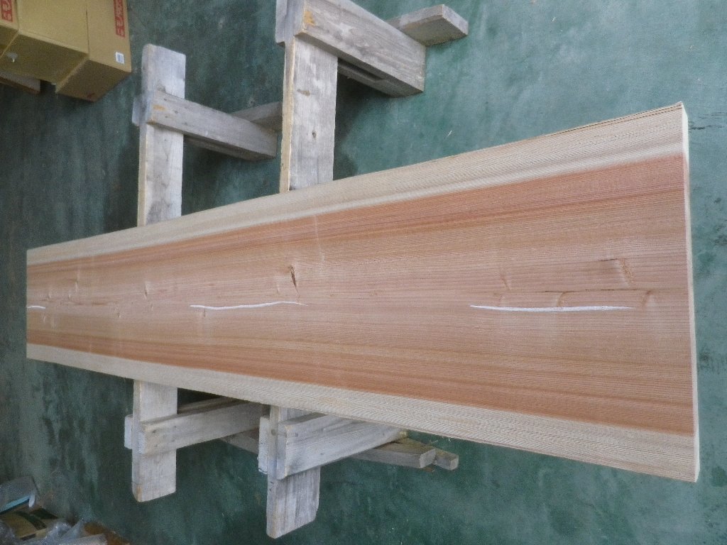 長248*幅46-48*厚4.4 杉246の木材木工材,一枚板自然木無垢材ＤＩＹ テーブル天板 スギの画像6