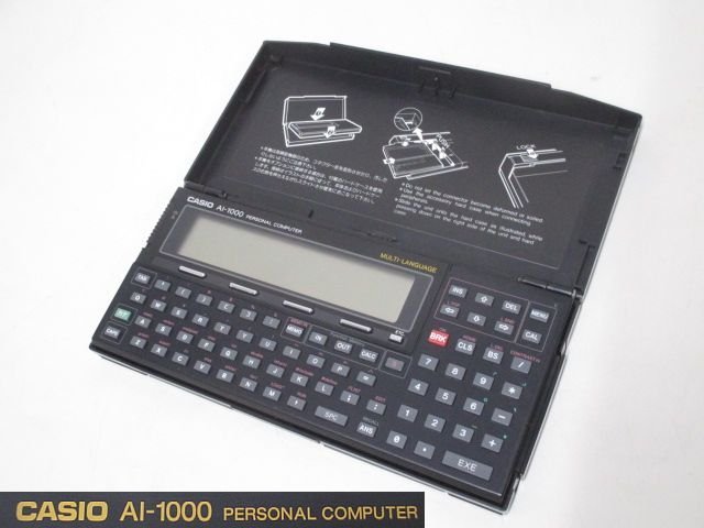 W8061S CASIO AI-1000 ポケットコンピューター ポケコン 日本製 ★ ROM CARD OM-52C付き 未チェックのためジャンク_画像1